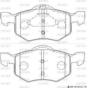 ADVICS SN931 - Гальмівні колодки, дискові гальма autozip.com.ua