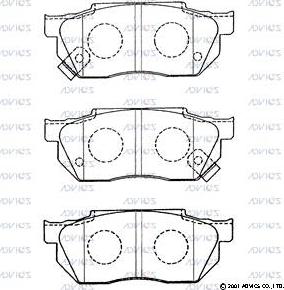 ADVICS SN424P - Гальмівні колодки, дискові гальма autozip.com.ua