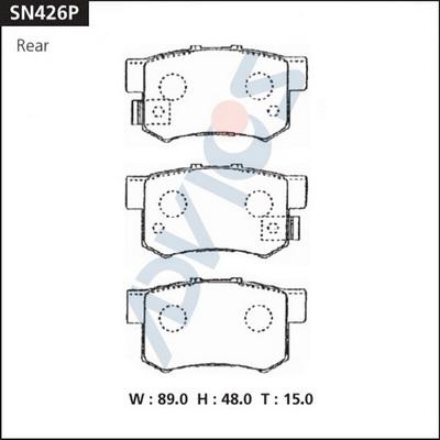 ADVICS SN426P - Гальмівні колодки, дискові гальма autozip.com.ua