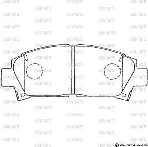 ADVICS SN666P - Гальмівні колодки, дискові гальма autozip.com.ua