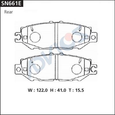 ADVICS SN661E - Гальмівні колодки, дискові гальма autozip.com.ua