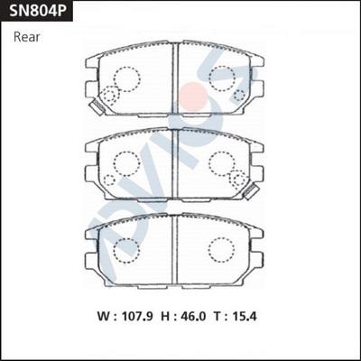ADVICS SN804P - Гальмівні колодки, дискові гальма autozip.com.ua
