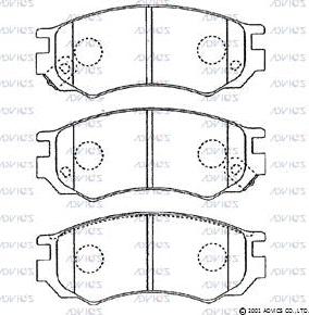 ADVICS SN803P - Гальмівні колодки, дискові гальма autozip.com.ua