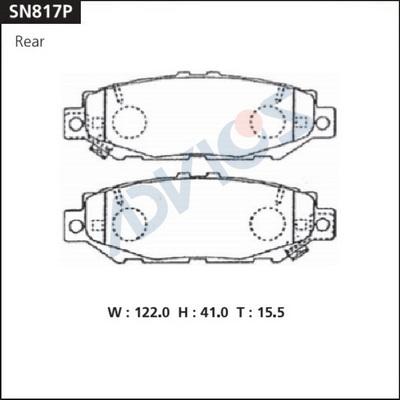 ADVICS SN817P - Гальмівні колодки, дискові гальма autozip.com.ua