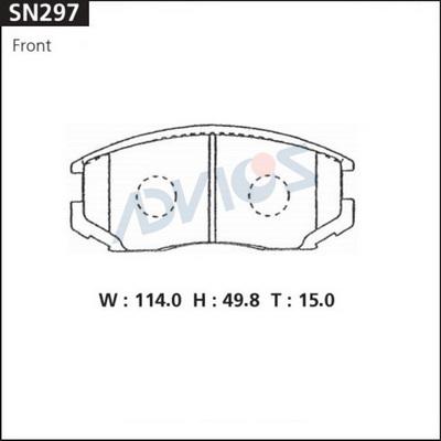 ADVICS SN297 - Гальмівні колодки, дискові гальма autozip.com.ua
