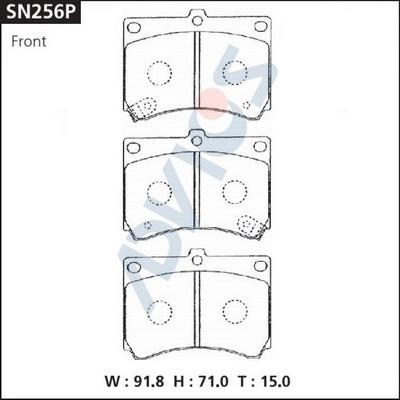 ADVICS SN256P - Гальмівні колодки, дискові гальма autozip.com.ua