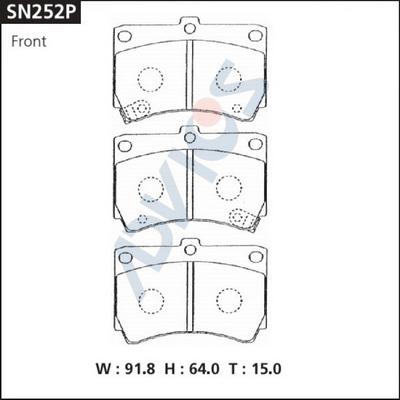 ADVICS SN252P - Гальмівні колодки, дискові гальма autozip.com.ua