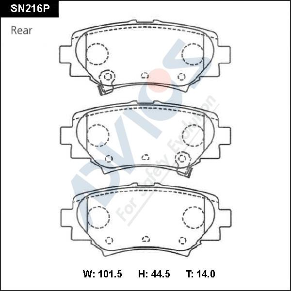 ADVICS SN216P - Гальмівні колодки, дискові гальма autozip.com.ua