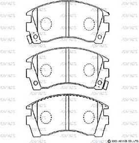 ADVICS SN798P - Гальмівні колодки, дискові гальма autozip.com.ua