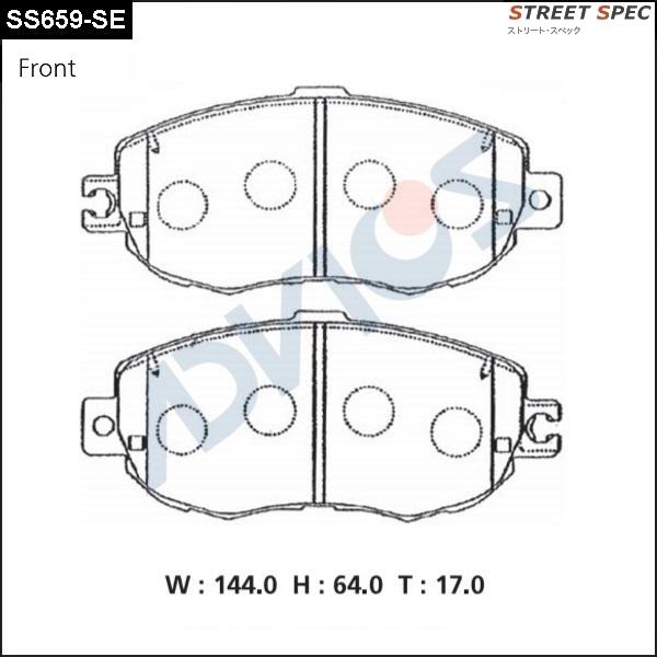 ADVICS SS659-SE - Гальмівні колодки, дискові гальма autozip.com.ua