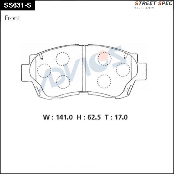 ADVICS SS631-S - Гальмівні колодки, дискові гальма autozip.com.ua