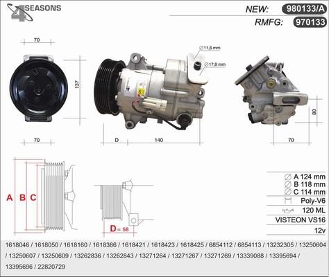 AHE 980133/A - Компресор, кондиціонер autozip.com.ua