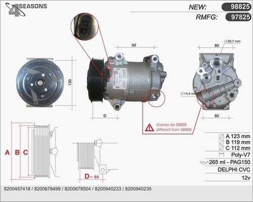 AHE 98825 - Компресор, кондиціонер autozip.com.ua