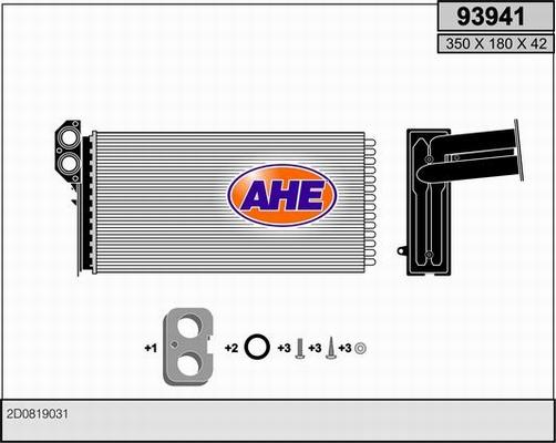 AHE 93941 - Теплообмінник, опалення салону autozip.com.ua