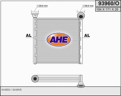 AHE 93960/O - Теплообмінник, опалення салону autozip.com.ua