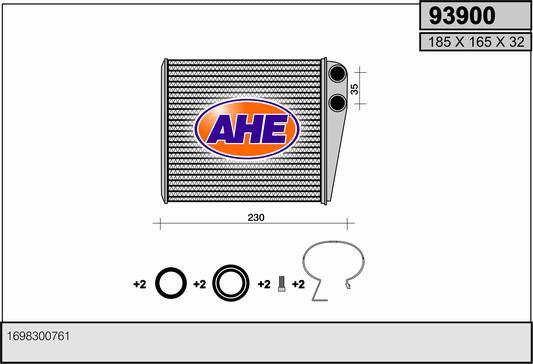 AHE 93900 - Теплообмінник, опалення салону autozip.com.ua