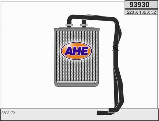 AHE 93930 - Теплообмінник, опалення салону autozip.com.ua