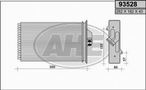 AHE 93528 - Теплообмінник, опалення салону autozip.com.ua