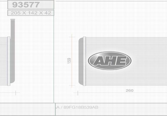 AHE 93577 - Теплообмінник, опалення салону autozip.com.ua
