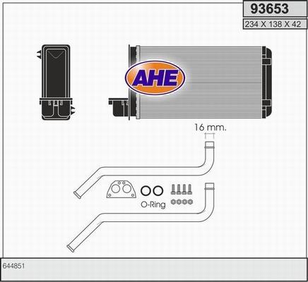 AHE 93653 - Теплообмінник, опалення салону autozip.com.ua