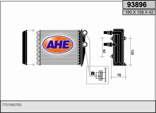 AHE 93896 - Теплообмінник, опалення салону autozip.com.ua