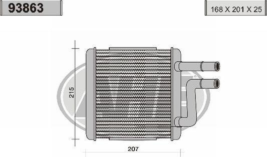 AHE 93863 - Теплообмінник, опалення салону autozip.com.ua