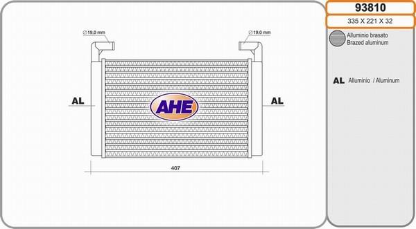 AHE 93810 - Теплообмінник, опалення салону autozip.com.ua