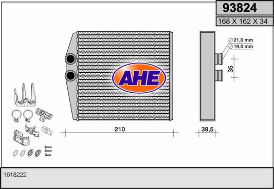 AHE 93824 - Теплообмінник, опалення салону autozip.com.ua