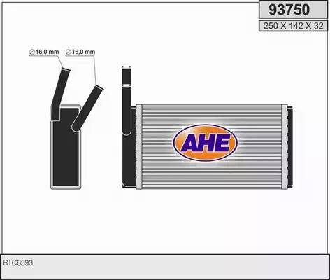 AHE 93750 - Теплообмінник, опалення салону autozip.com.ua