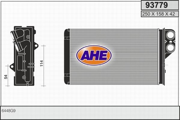 AHE 93779 - Теплообмінник, опалення салону autozip.com.ua