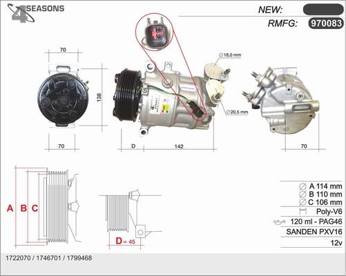 AHE 970083 - Компресор, кондиціонер autozip.com.ua