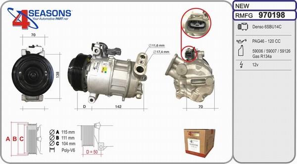 AHE 970198 - Компресор, кондиціонер autozip.com.ua