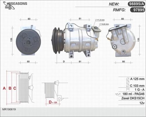 AHE 97895 - Компресор, кондиціонер autozip.com.ua
