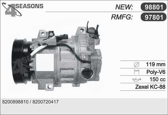 AHE 97801 - Компресор, кондиціонер autozip.com.ua