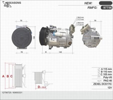 AHE 97756 - Компресор, кондиціонер autozip.com.ua