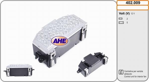 AHE 402.009 - Блок управління, ел. вентилятор (охолодження двигуна) autozip.com.ua
