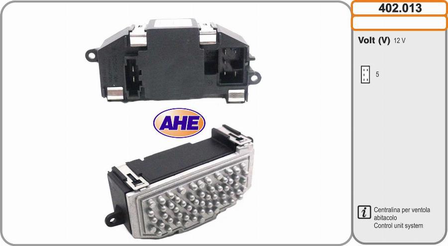 AHE 402.013 - Блок управління, ел. вентилятор (охолодження двигуна) autozip.com.ua