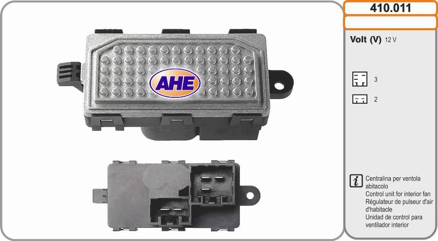 AHE 410.011 - Блок управління, ел. вентилятор (охолодження двигуна) autozip.com.ua