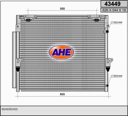 AHE 43449 - Конденсатор, кондиціонер autozip.com.ua