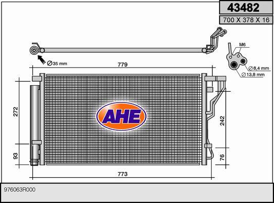 AHE 43482 - Конденсатор, кондиціонер autozip.com.ua