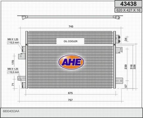 AHE 43438 - Конденсатор, кондиціонер autozip.com.ua