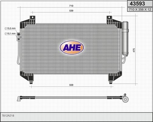 AHE 43593 - Конденсатор, кондиціонер autozip.com.ua
