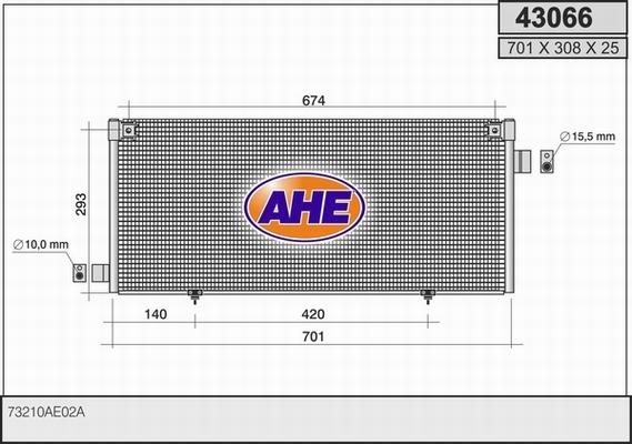 AHE 43066 - Конденсатор, кондиціонер autozip.com.ua