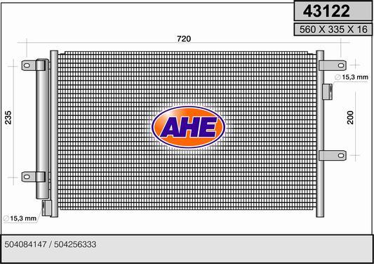 AHE 43122 - Конденсатор, кондиціонер autozip.com.ua