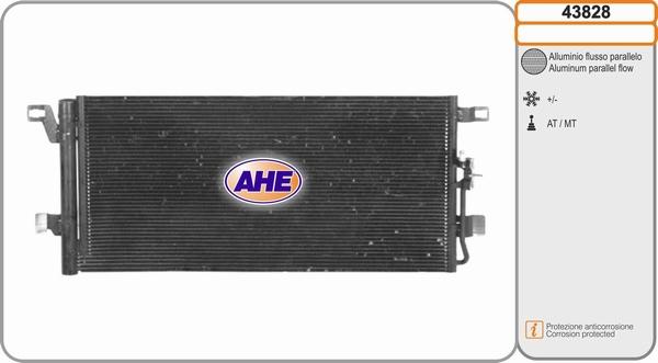 AHE 43828 - Конденсатор, кондиціонер autozip.com.ua