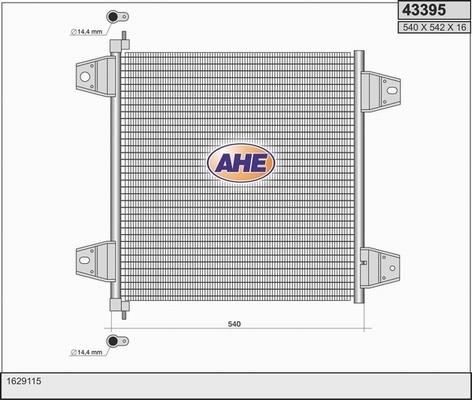 AHE 43395 - Конденсатор, кондиціонер autozip.com.ua