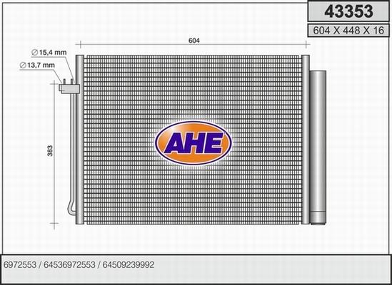 AHE 43353 - Конденсатор, кондиціонер autozip.com.ua