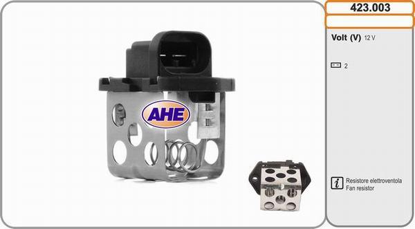 AHE 423.003 - Додатковий резистор, електромотор - вентилятор радіатора autozip.com.ua