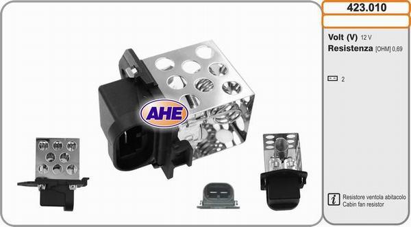 AHE 423.010 - Додатковий резистор, електромотор - вентилятор радіатора autozip.com.ua