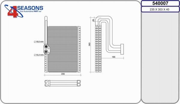 AHE 540007 - Випарник, кондиціонер autozip.com.ua